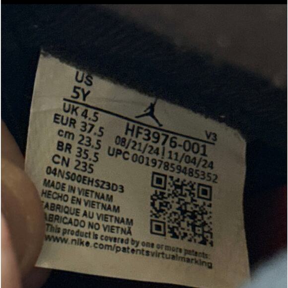 Size 5 - Nike Air Jordan 5 Retro OG GS Black Metallic Reimagined Men's Shoes - Picture 7 of 10